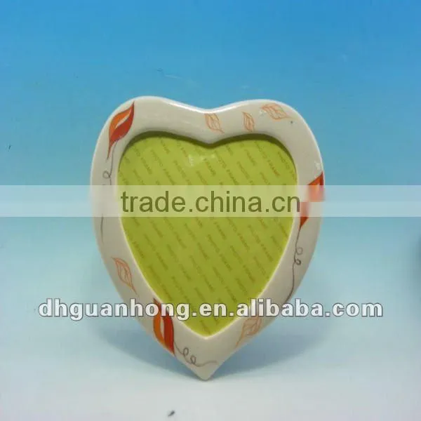 2012 hot sale Yellow ceramic picture frame