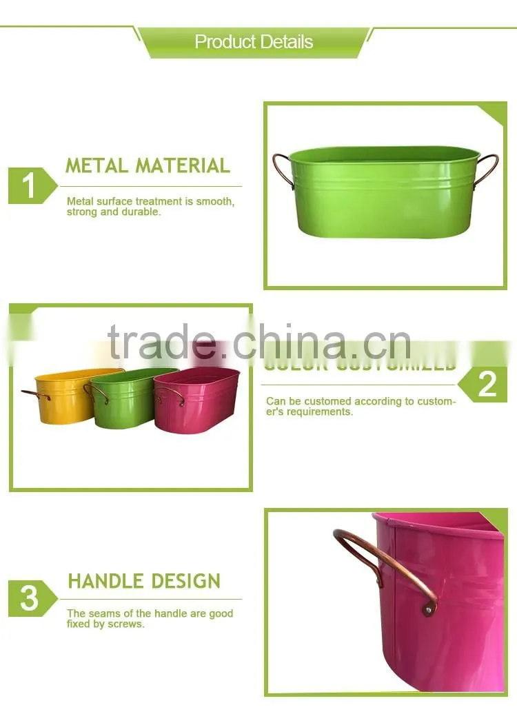Hanging galvanized stainless steel bucket
