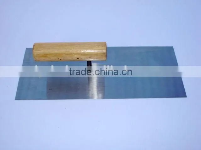 wooden handle plastering trowel with teeth factory