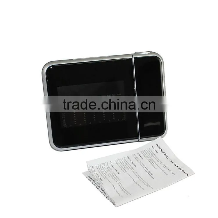 Digital LCD LED Projector Alarm Clock Weather Station Colorful Projecting Indoor