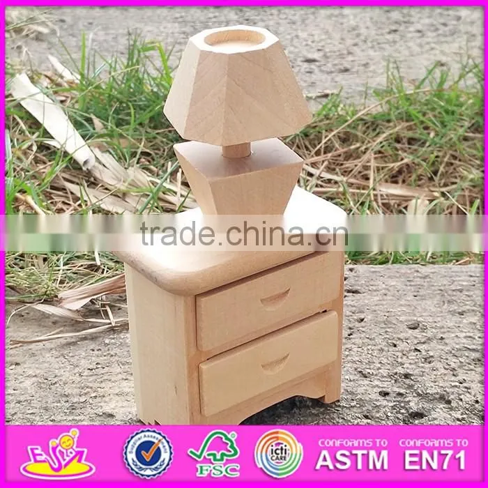 2017 Best kids doll furniture toys wooden coloring toy for sale W03A085-S