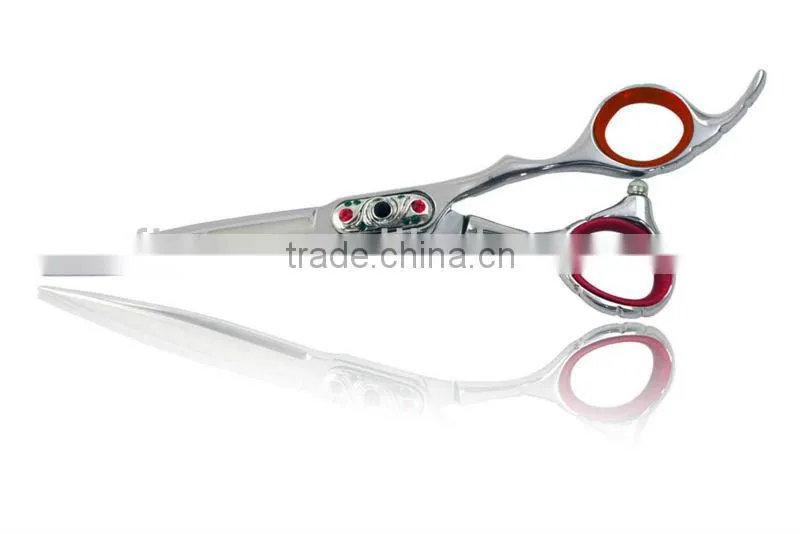 Fashion Design Screw with Gem & 3D-Grip Hairdresser Thinning Scissors