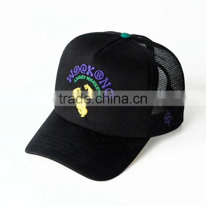 2013 summer 5 panel cotton and mesh printing snap back trucker cap