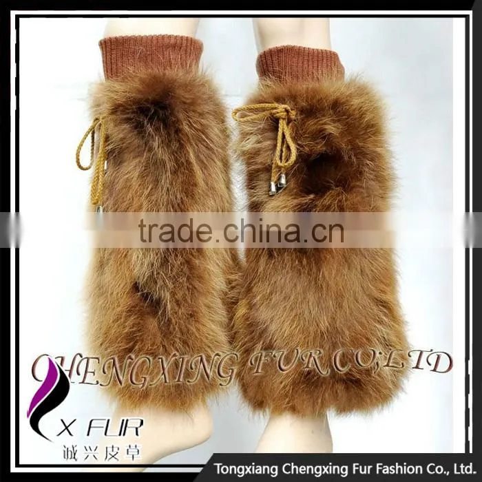 CX-A-15 China Wholesale Hot Sale Rabbit Fur Knitting Women Leg Warmer