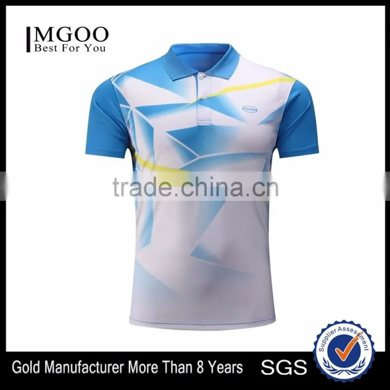 2016 MGOO Newest Cheap Customized Polo Shirts Sport Dri Fit Shirt Wholesale Sublimation Polo Shirt