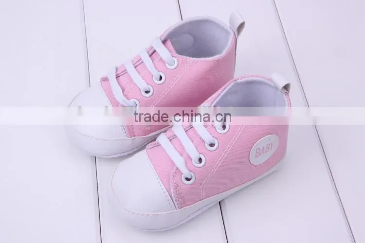 2014 new baby product boys and girls canvas shoe infant baby canvas shoe