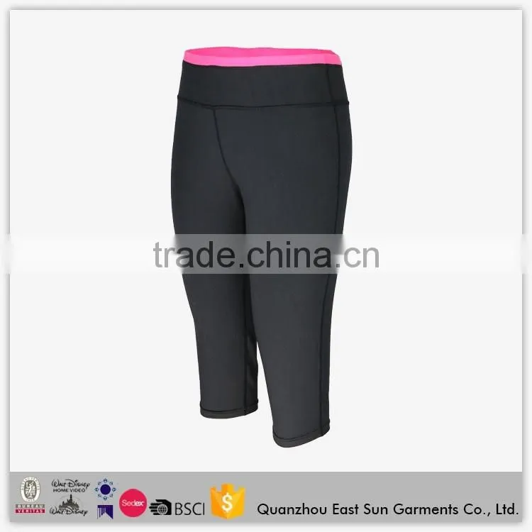 2017 Factory Price Cheap Fancy Sportswear Custom Design Sports Wear Dry Fit Workout Capri Yoga Pants For Women