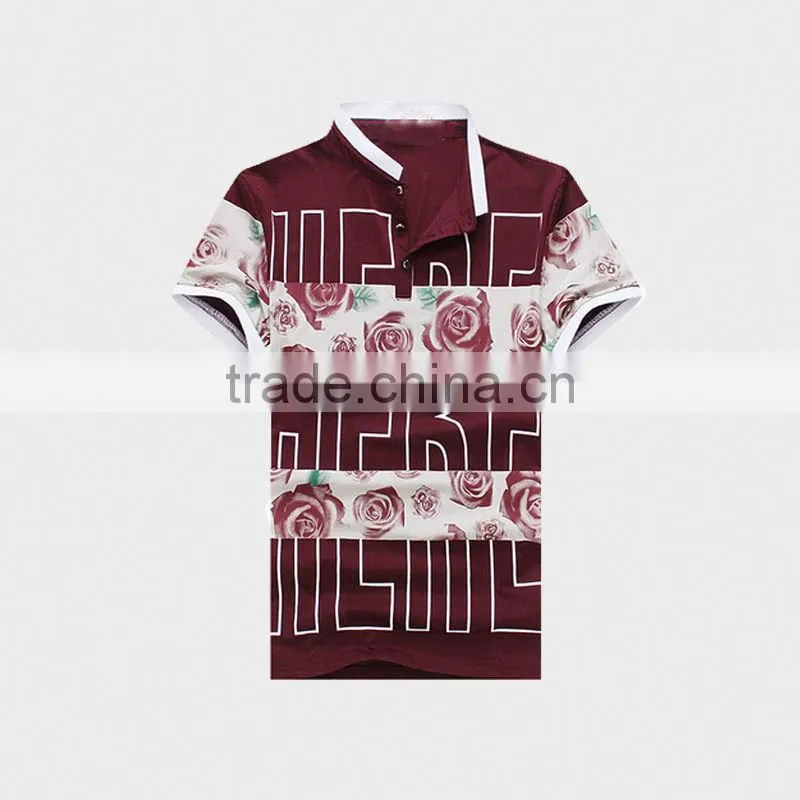 2015 Hot Sale Summer Men's Polo Shirt with Ribbon