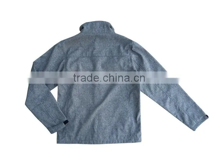 Polyester TPU bonded fleece hiking tactical softshell jacket for men