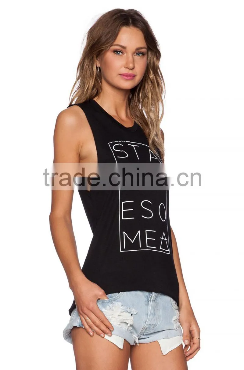 blank drop armhole muscle tank