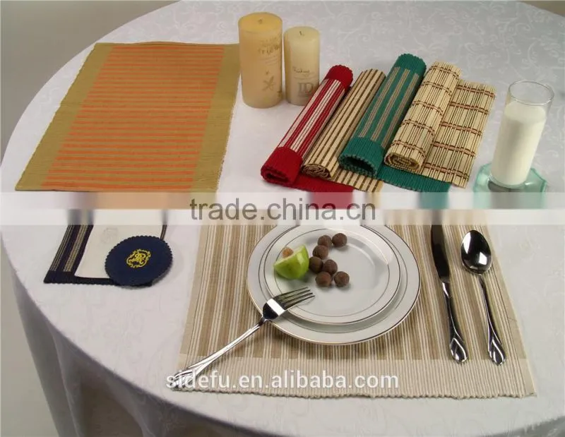 Durable Cheap Hotel Ribbed 100% Cotton Placemat