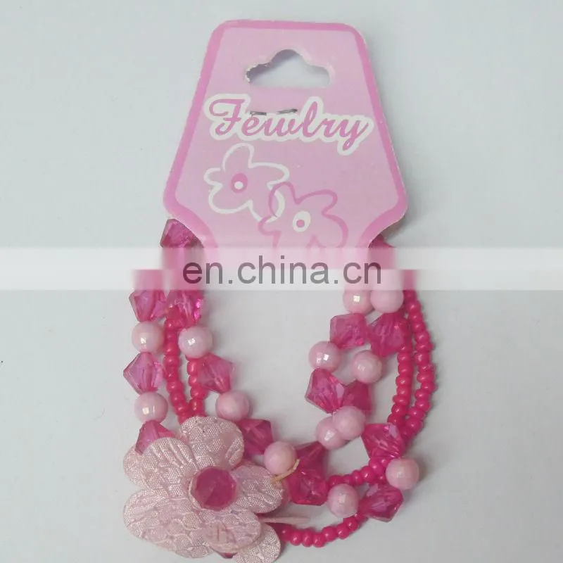 cute wooden heart kids beads bracelet
