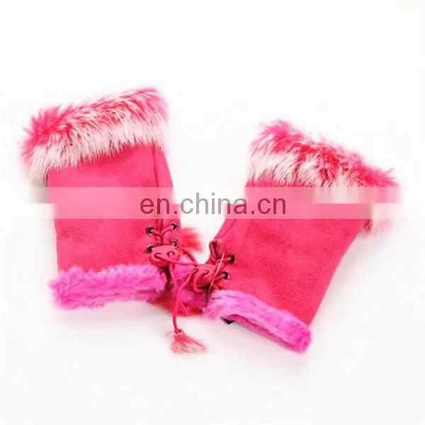 Beautiful half Finger Sheepskin Gloves