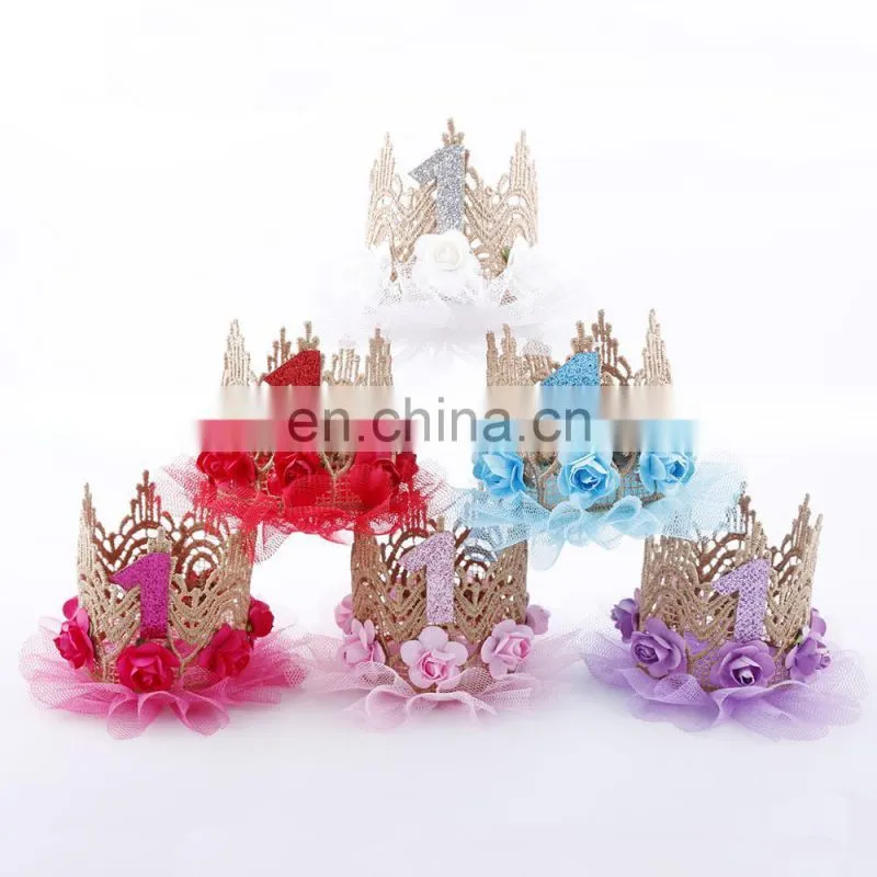 2018 New design headwear flower unicorn hairband cospay troll headband with hair for kids