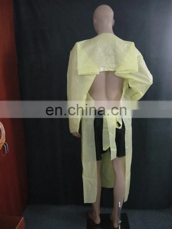 Waterproof Plastic CPE Gown/Disposable Nursing Hospital Gown