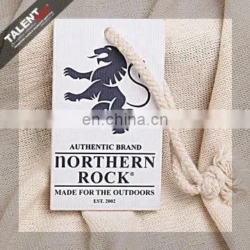 custom new china design clothes brand printed paper hang tag