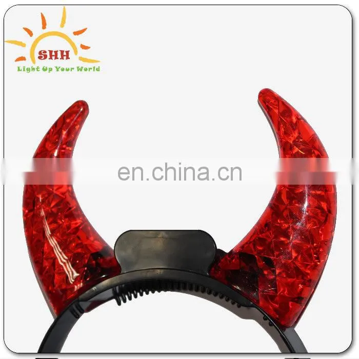 Colored blinky LED devil horn headband for promotion