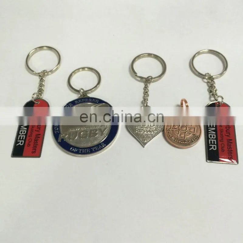 custom metal key chain with custom logo in soft enamel or resin key chain