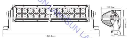 120W 24" Led Spot Flood Combo Alloy Work Bar Diving Light Lamp Off Road 4WD Boat