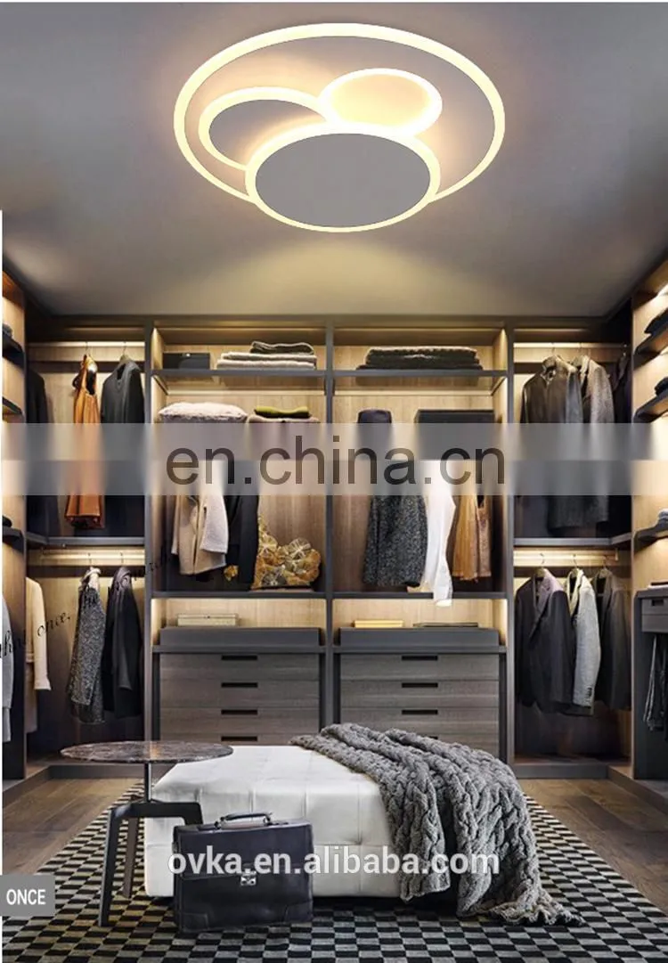Simple round ultra thin acrylic indoor led ceiling light