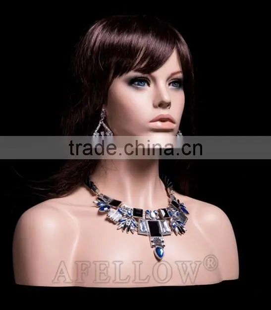 Women Head Mannequin Fiberglass Female Cheap Head mannequin H1