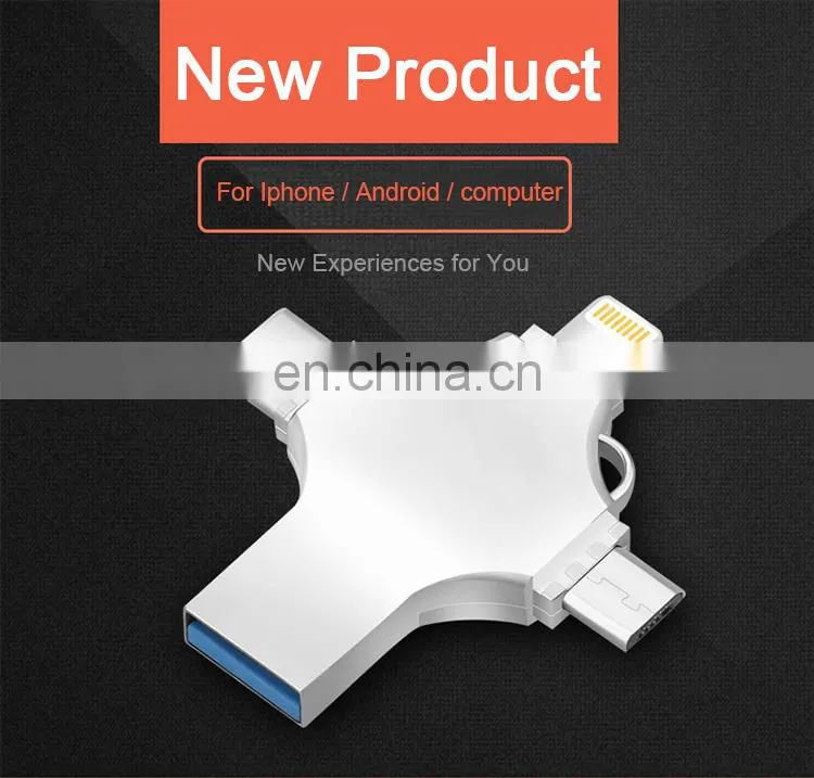 hot selling for gift 8gb/16gb/32gb for iOS Flash Drive For iPhone iPad iPod Android Storage Pendrive OTG USB 3.0 Memory Mini USB