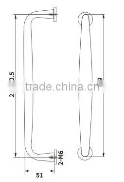 LP01:Stainless steel Long Privacy or Passage Door Pull handle