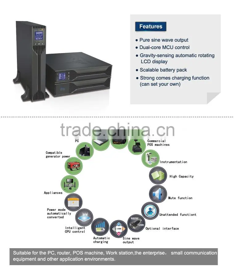 Buy Direct From China Factory 1KVA UPS Rack