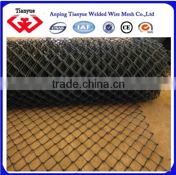 green color pvc coated chain link fence