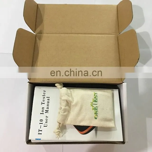 Solid concentration of negative ion tester