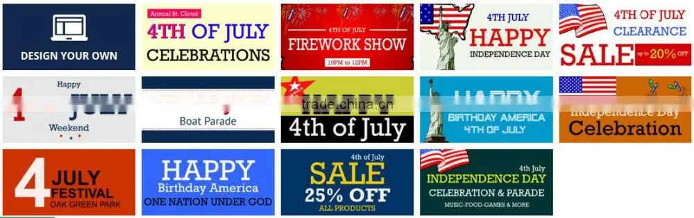 Customize 4th of July banner, Independence Day banner printing in Shenzhen D-0614