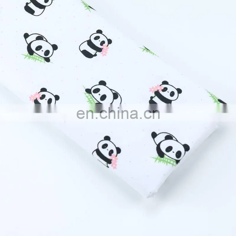 Cartoon panda small floral printing fabric wholesale kindergarten baby bed products neonatal bag cotton fabric