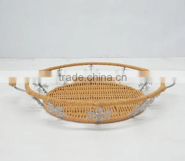christmas paper string basket weave