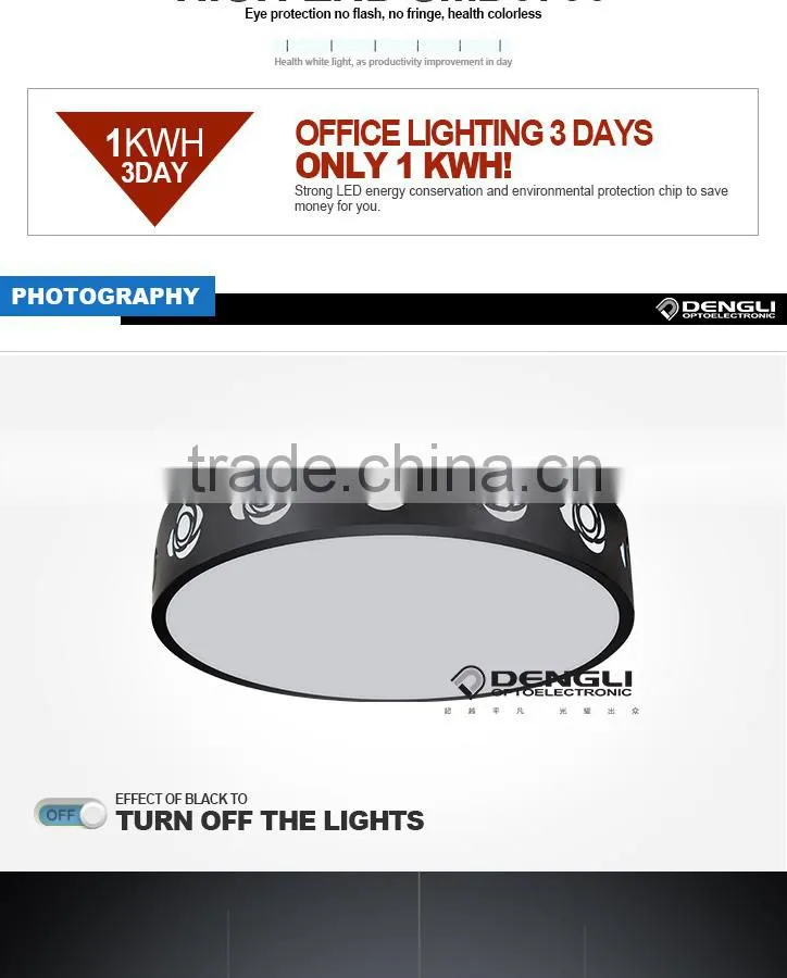 500*500 36W suspended surface mounted led ceiling light for reading