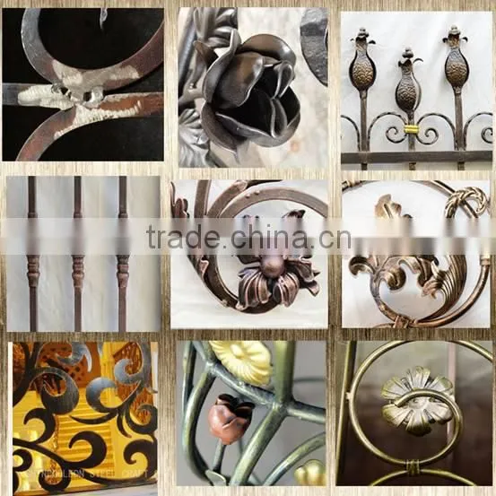 Finished steel elegant golden color steel fence