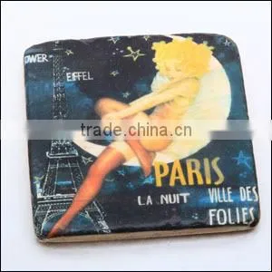 Fashional design water absorbent ceramic coaster