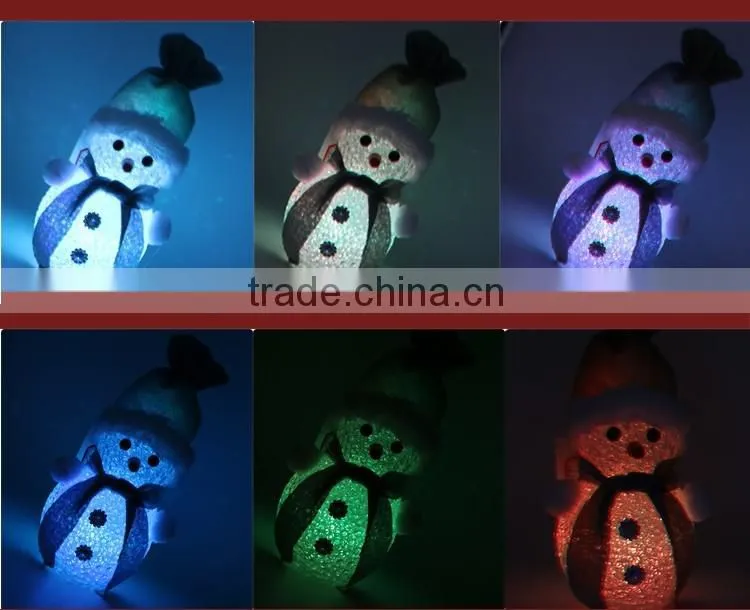 Flashing LED Snowman XMAS Tree Hanging Ornament Christmas Gift Light Up Toy Led Christmas Light