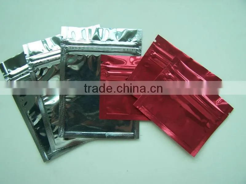Custom design aluminum foil zipper packaging bag/pure color bag