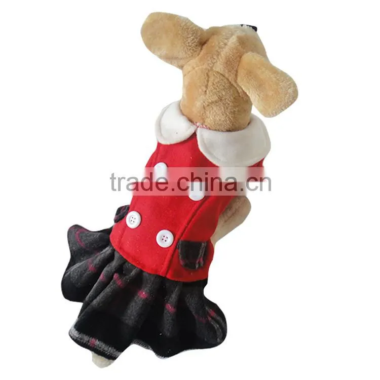 Wholesale Baby Collar Style Spring Autumn Winter Dog Lovers Red Dress