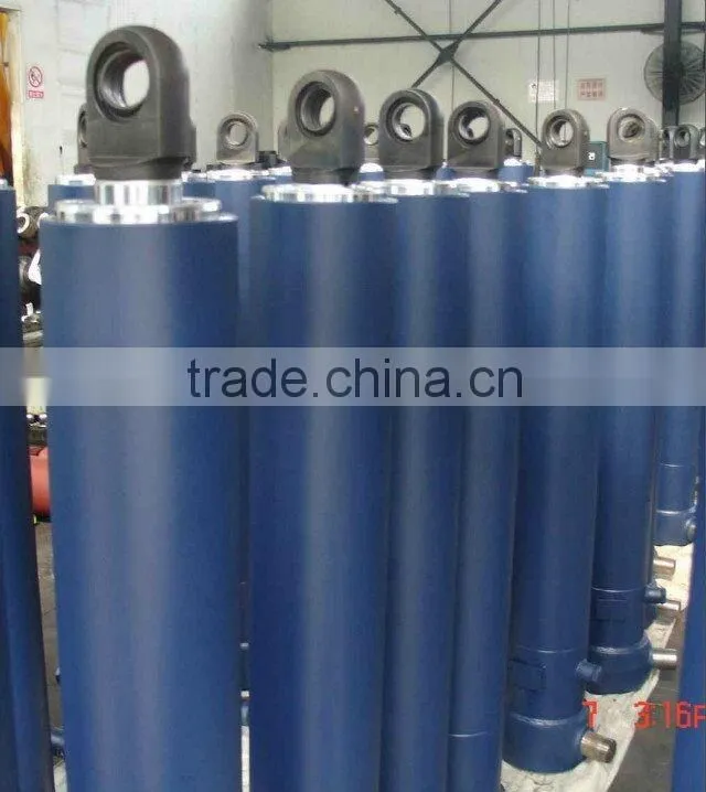 Hyva type long stroke 6TG-E105-1000 telescopic hydraulic cylinder for dump truck