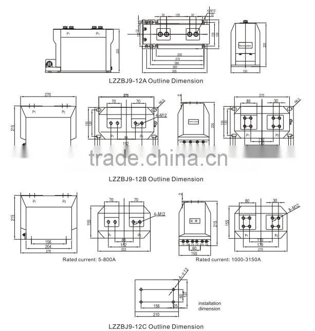 LZZBJ9-12 (A B C) Current Transformer