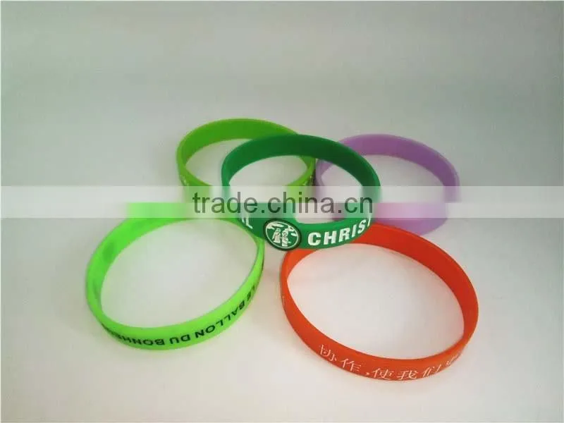 Popular Design Durable Letter Wristbands Silicone Thin Bracelet Manufacturer