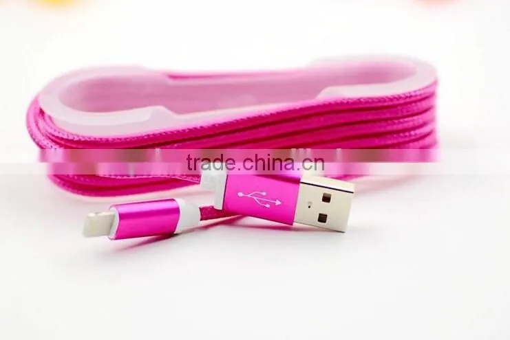 Nylon Braided USB Charging Data Cable data syne cable for Iphone