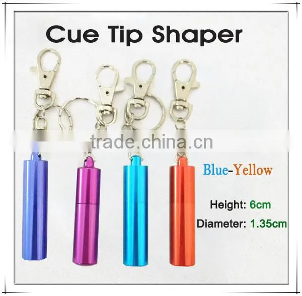 Billiard Keychain Purple/Red/Blue/Yellow Cue Tip Shaper Repair Kit