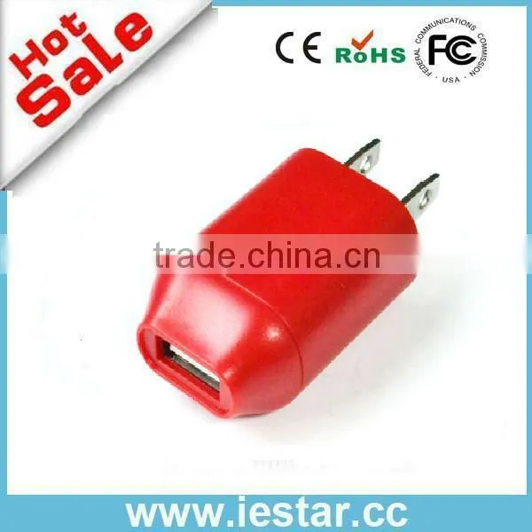Universal wall socket usb charger 5v,1a