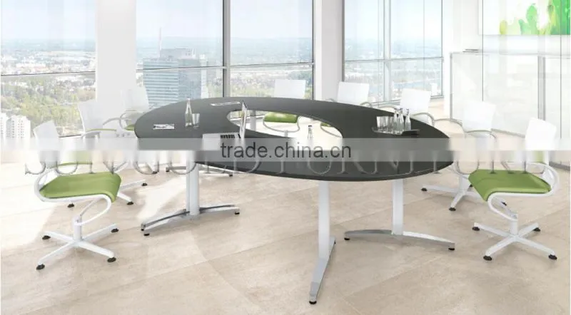 New Fashion Oval Shape Round Wooden Office conference table(SZ-MT119-1)