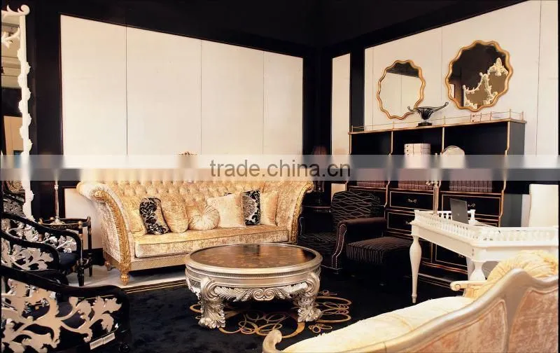 Hot sale solid walnut wood top grain leather leather sofa set luxury living room furniture