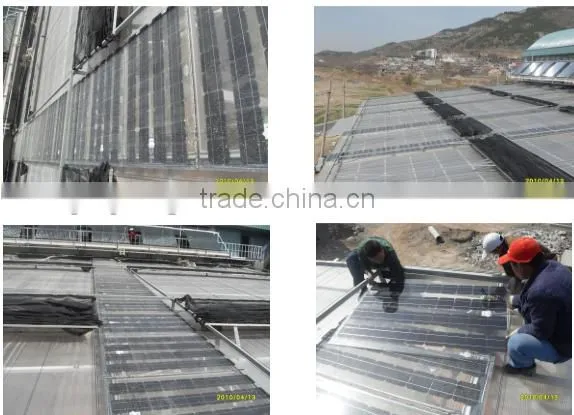 1kw rooftop installation alluminum solar racking solar panel mounting