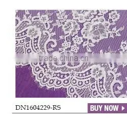 2016 new design Eyelash white Lace french fabric
