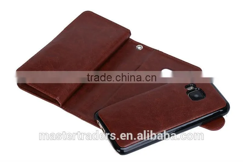 Cheap Crazy Horse Grain 2 In 1 Wallet PU Leather Case With Multi Card Slot For HTC One M9 MT-3657